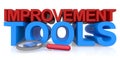 Improvement tools word on white Royalty Free Stock Photo