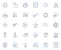 Improvements line icons collection. Upgrades, Advancements, Enhancements, Progress, Revisions, Refinements, Innovations