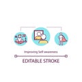 Improving self awareness concept icon Royalty Free Stock Photo