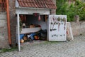 An improvised shop with village goods in Signagi Royalty Free Stock Photo