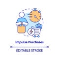 Impulse purchase concept icon