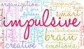 Impulsive Word Cloud Royalty Free Stock Photo