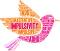 Impulsivity ADHD Word Cloud Royalty Free Stock Photo