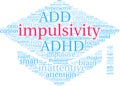 Impulsivity Word Cloud Royalty Free Stock Photo
