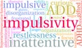 Impulsivity Word Cloud Royalty Free Stock Photo