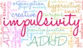 Impulsivity Word Cloud Royalty Free Stock Photo