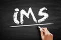 IMS Integrated Management System - combines all of an organisation`s systems, processes and Standards into one smart system, Royalty Free Stock Photo