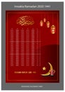 Imsakia Ramadan 2020 1441. ramadan calendar- Egypt - cairo
