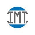 IMT letter logo design on white background. IMT creative initials circle logo concept. IMT letter design