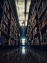 Interior view of a school library in wuhan city china