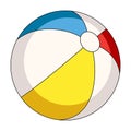 Inable multicolored ball.Summer rest single icon in cartoon style vector symbol stock illustration.