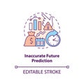 Inaccurate future prediction concept icon