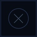 Inactive cancel button UI element template Royalty Free Stock Photo