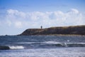 Inactive Lighthouse and Pacific Ocean near Yuzhno-Kurilsk city, Kunashir Island, Russia