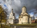 Moscow, Russia, Spaso-Andronikov Monastery. Spassky Cathedral and St. Michael`s Church. Royalty Free Stock Photo