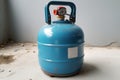 Inactive state Blue LPG cylinder not currently in use