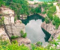 Inactive, used granite quarry Royalty Free Stock Photo
