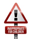 Inappropriate for children warning sign