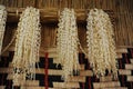 Inau or inaw a wooden ritual wood-shaving stick used by Ainu people for prayers to kamuy gods in Hokkaido, Japan and Sakhalin Royalty Free Stock Photo