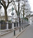 Square du Petit Sablon in Brussels, Belgium Royalty Free Stock Photo