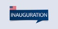 Inauguration Day banner isolated on light blue background. Banner design template.