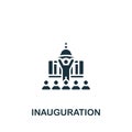 Inauguration icon. Monochrome simple sign from election collection. Inauguration icon for logo, templates, web design