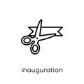 inauguration icon. Trendy modern flat linear vector inauguration