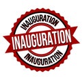 Inauguration label or sticker