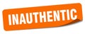 inauthentic sticker. inauthentic label Royalty Free Stock Photo
