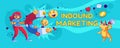 Inbound marketing banner, retention customers Royalty Free Stock Photo