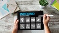 Inbound marketing. Content management and advertising strategy concept. Royalty Free Stock Photo