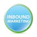 Inbound Marketing natural aqua cyan blue round button Royalty Free Stock Photo