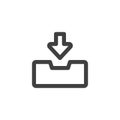 Inbox arrow line icon