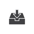 Inbox arrow vector icon