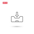 Inbox icon vector isolated 10