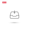 Inbox icon vector isolated 6