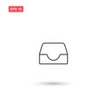 Inbox icon vector isolated 2