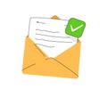 Inbox mail concept. New message notification, letter in online envelope. Newsletter in mailbox. E-mail marketing