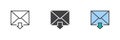 Inbox mail different style icon set