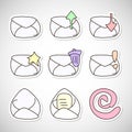 Inbox and outbox mail icons Royalty Free Stock Photo