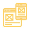Inbox sharing color line icon Royalty Free Stock Photo