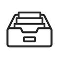 Inbox vector icon in modern design style for web site and mobile app Royalty Free Stock Photo