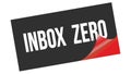 INBOX ZERO text on black red sticker stamp