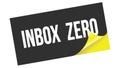 INBOX ZERO text on black yellow sticker stamp