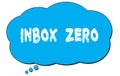 INBOX ZERO text written on a blue thought bubble