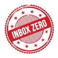 INBOX ZERO text written on red grungy round stamp