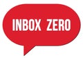 INBOX ZERO text written in a red speech bubble