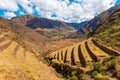 Inca Agriculture Terraces in Pisac, Cusco, Peru