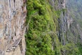 The Inca Bridge near Machu Picchu in Peru