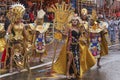 Inca dancers parading at the Ouro Carnival in Bolivia
